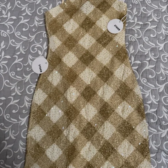 STAUD CUBISM DRESS GOLDEN HOUR - Picture 4 of 6